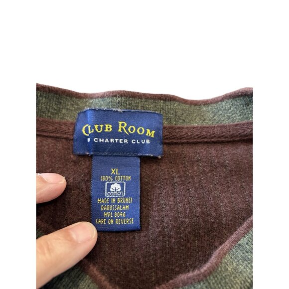 Club Room Charter Club XL Green Long Sleeve Crew Neck Sweater - Picture 4 of 6